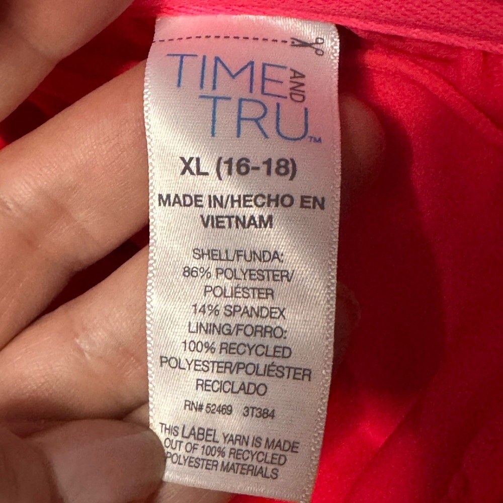 Time and Tru Hot Pink One-Piece Swimsuit with Cutout - Picture 7 of 7